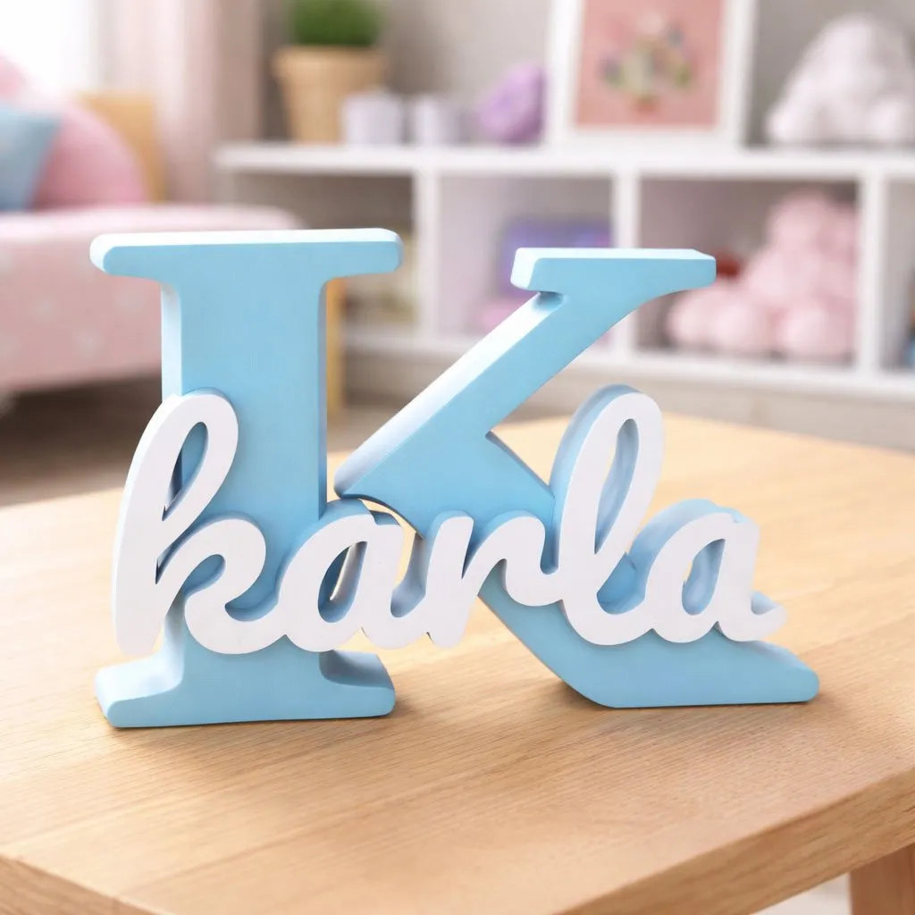 3D Namnskylt med Stor Bokstav