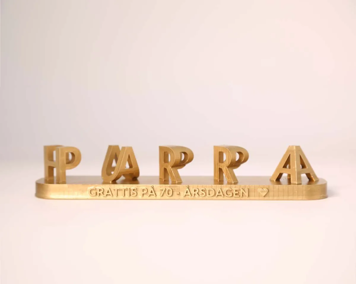 Personlig 3D Namnpresent